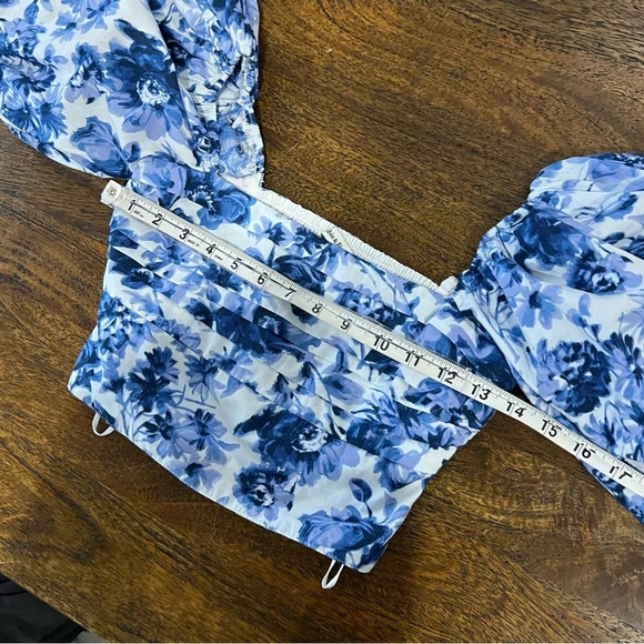 Abercrombie & Fitch Emerson Poplin Sleeve Top - Picture 6 of 7